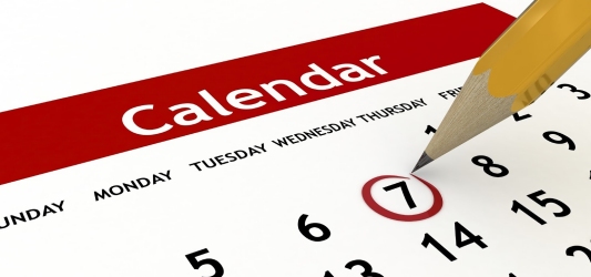 grafica di un calendario nel quale una data è cerchiata di rosso