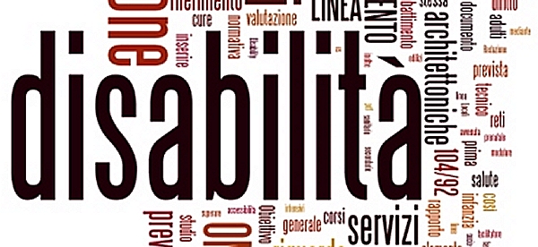 nuvola di parole correlate alla disabilita