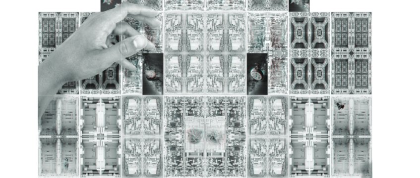 dettaglio del mosaico composto da varie immagini per la installazione fotografica a riveder le stelle