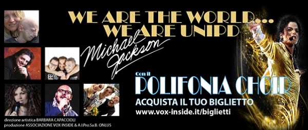 locandina del concerto We are the world... We are Unipd