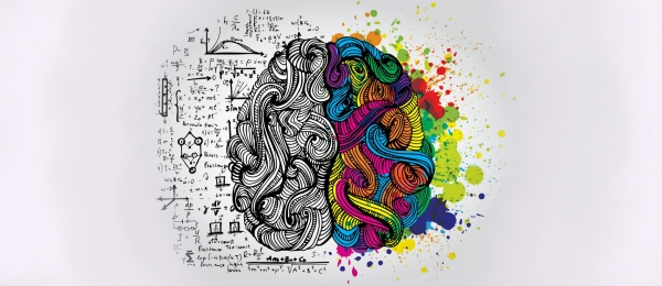 disegno di cervello colorato 