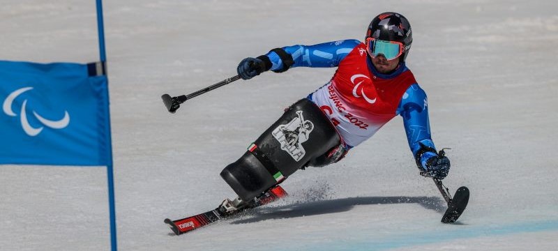 Renè de Silvestro sulla pista da sci