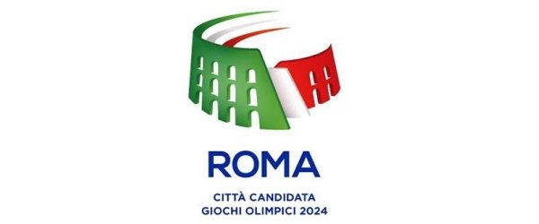 logo roma 2021 con rappresentazione del colosseo tricolore
