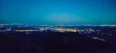 3c panorama notturno dallarea camper di Bielmonte