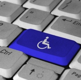 lavoro disabili: tastiera pc con simbolo handicap