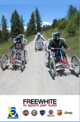 freewhite vacanze disabili in montagna su un veicolo a 4 ruote