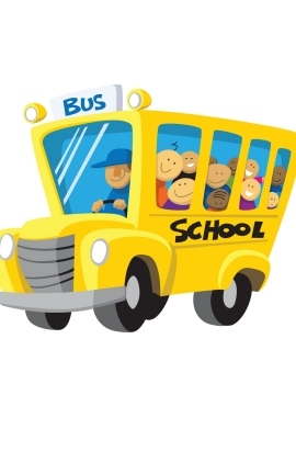 disegno scuolabus con bambini