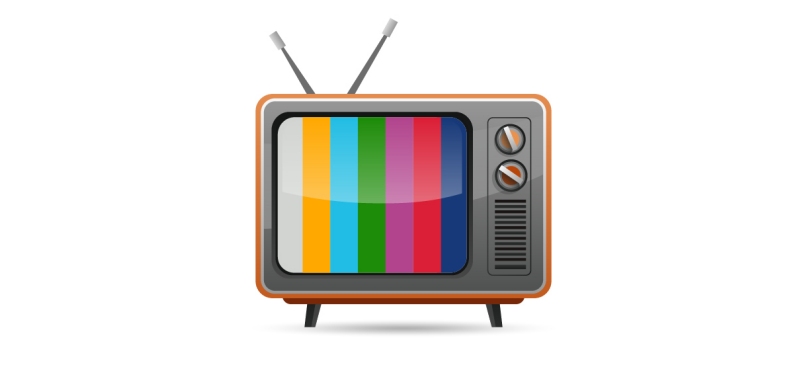 immagine di una tv con le barre colorate all'interno