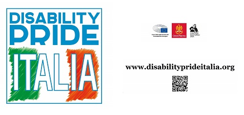 logo disability pride con bandiera italiana