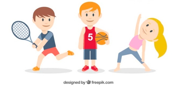 icone di ragazzini che praticano sport