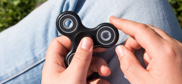 2 x Fidget mano Spinners placcaggio Dito Giocattolo per lo stress sollievo ansia ADHD Autismo 