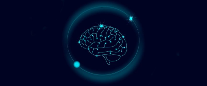 illustrazione di un cervello con alcuni punti illuminati