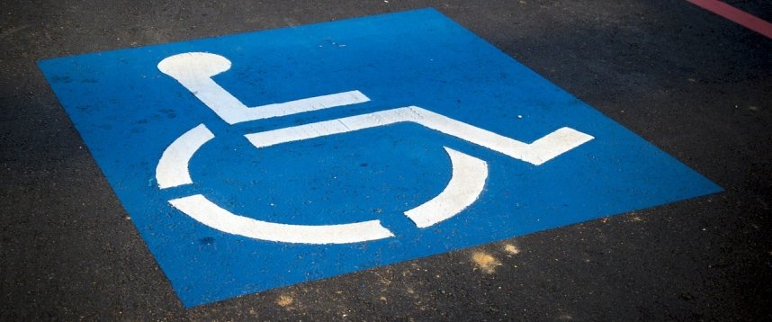 icona blu parcheggio disabili