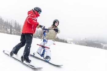 ALice Leccioli e Andrea Borney in snowboard