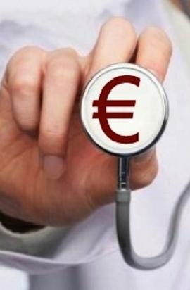 Stetoscopio con simbolo dell'euro