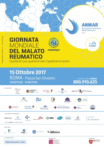 locandina Giornata Mondiale del Malato Reumatico 2017