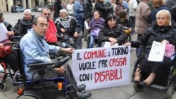 Torino disabili sciopero