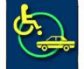 logo: disabile  in carrozzina e un'auto