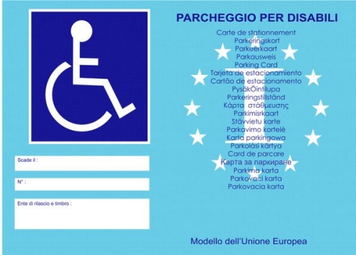 contrasegno europeo disabili