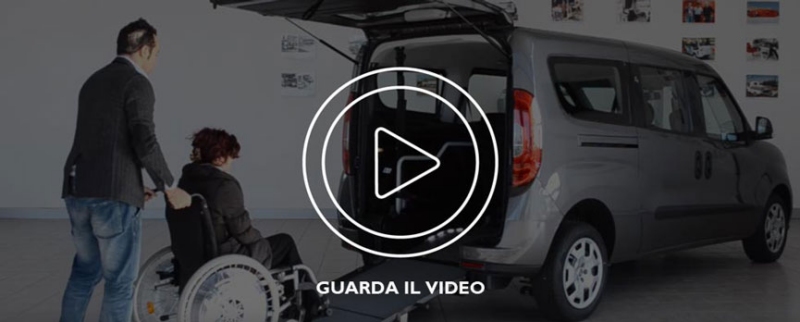 frame del Video che illustra Fiat Doblo allestito per trasporto Disabili