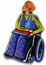 donna sedia a rotelle