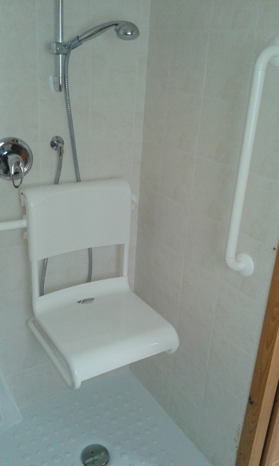 doccia per disabili dell'hotel camoscio