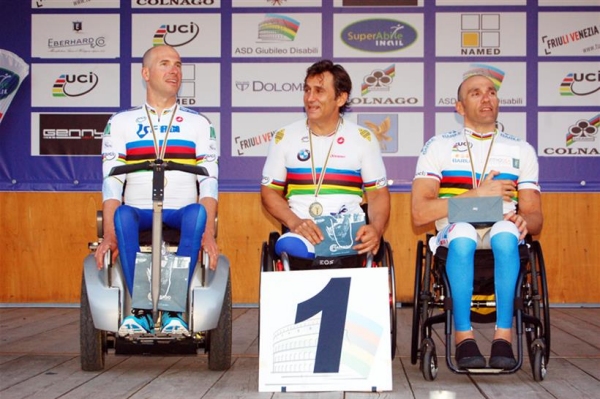 Zanardi, Podestà e Mazzone: medaglia d'oro mondiali paraciclismo