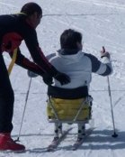 persona disabile avviata allo sci nordico