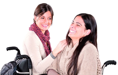 testimonial  catetere liquick pure female: due ragazze sorridono