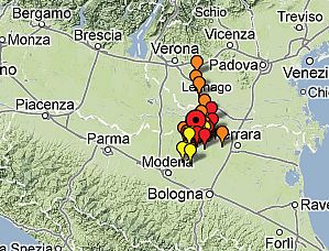 cartina terremoto emilia
