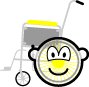 carrozzella con ruota sorridente - logo speciale voto assistito disabili