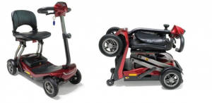 Scooter elettrico pieghevole e trasportabile in auto, per la mobilità di anziani e disabili